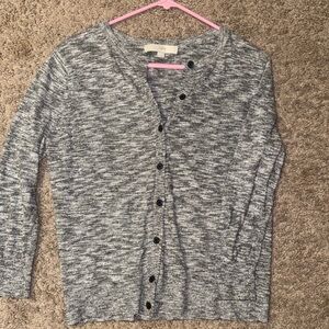 LOFT Women's Marled Gray Cardigan